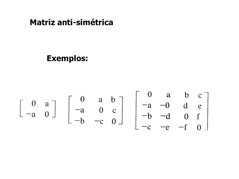 Matriz anti-simétrica