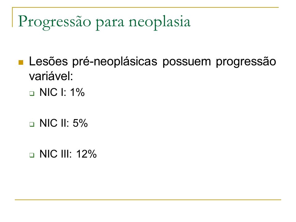 Progressão para neoplasia
