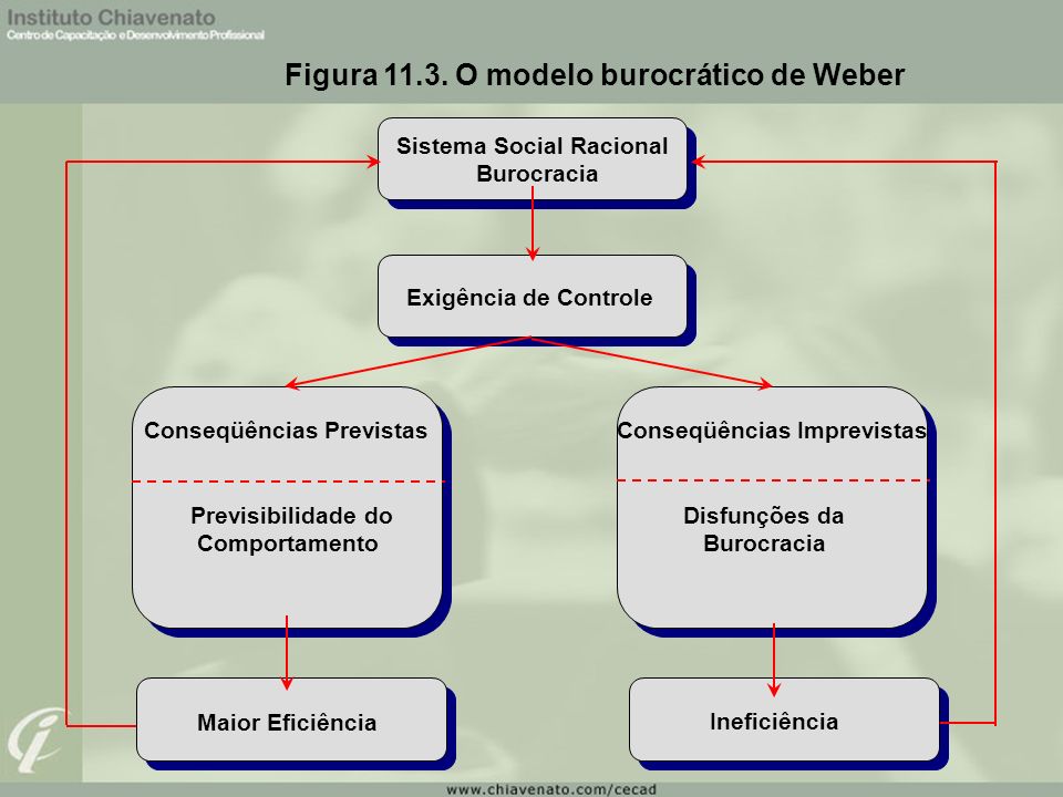Figura O modelo burocrático de Weber