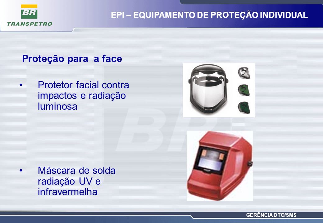 Protetor facial contra impactos e radiação luminosa