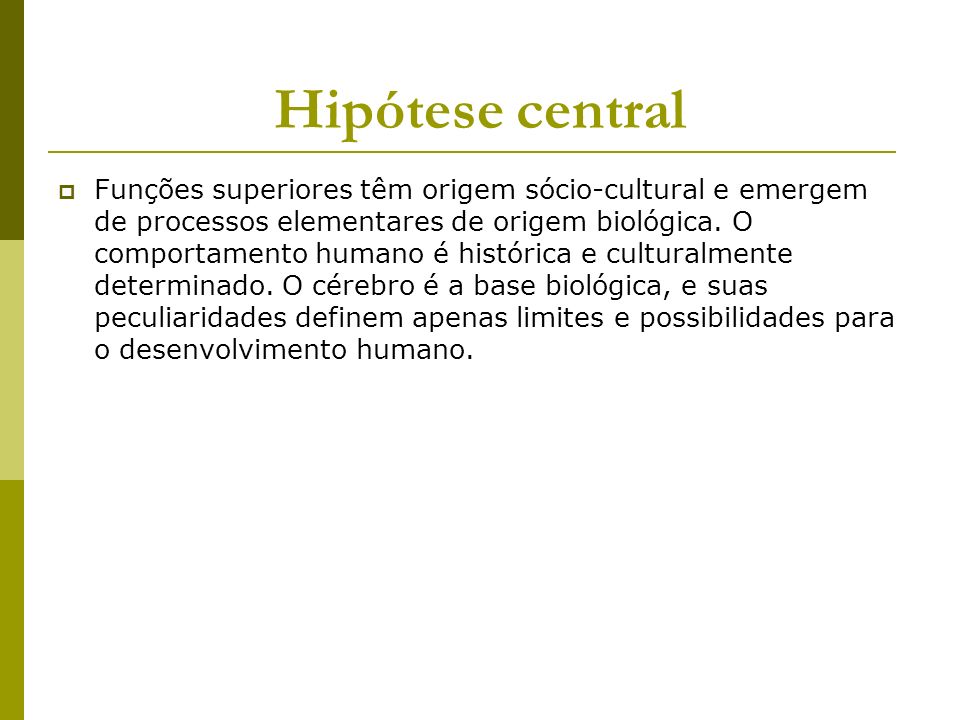 Hipótese central