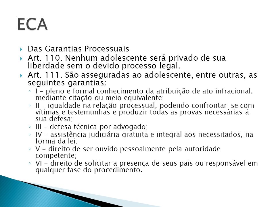 ECA Das Garantias Processuais