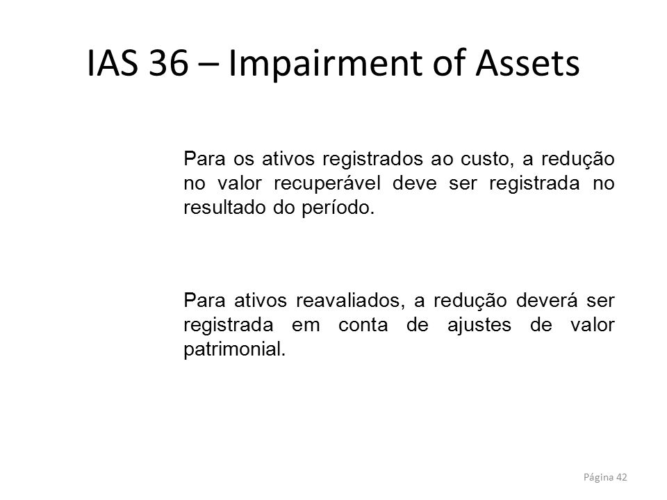 IAS 36 - Administração