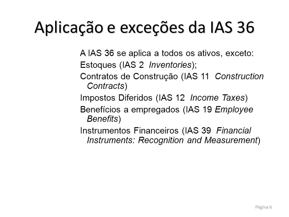 IAS 36 - Administração