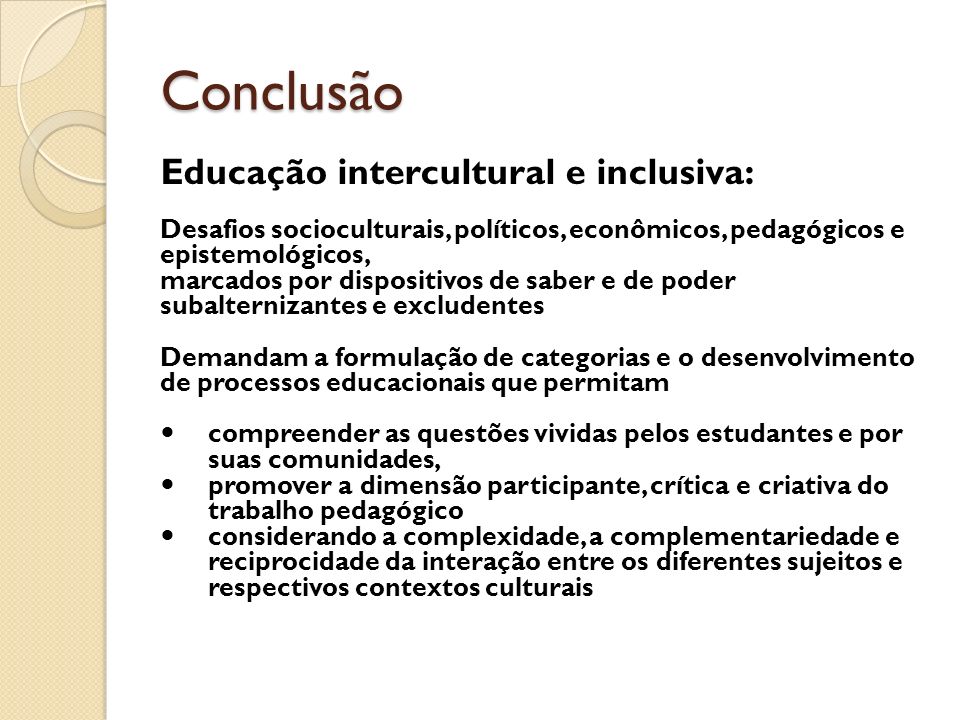 Conclusão educação inclusiva