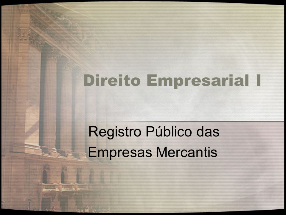 Registro Público das Empresas Mercantis