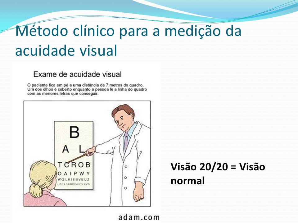 Método clínico para a medição da acuidade visual