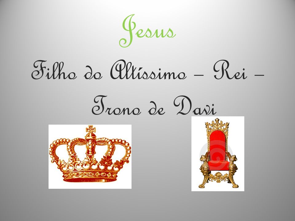 Filho do Altíssimo – Rei – Trono de Davi