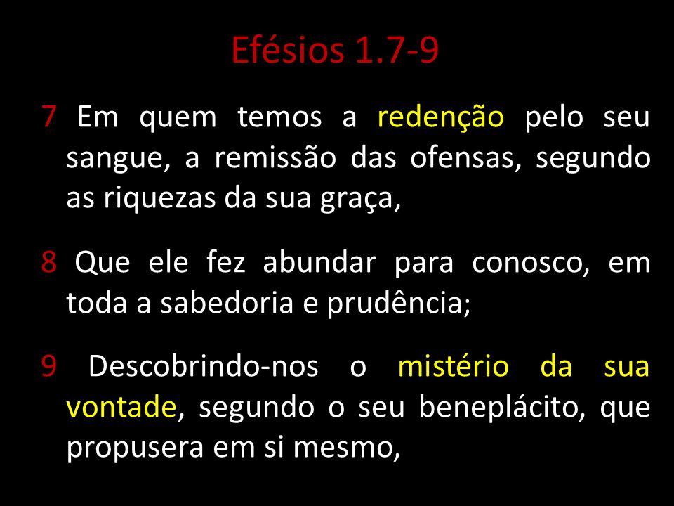 Efésios 1.7-9