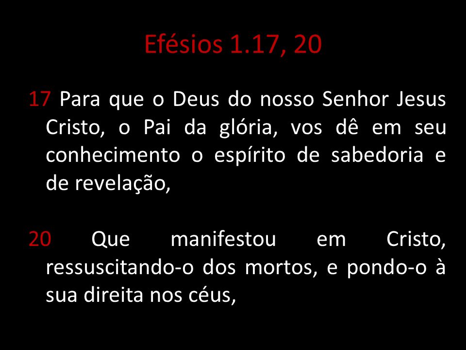 Efésios 1.17, 20