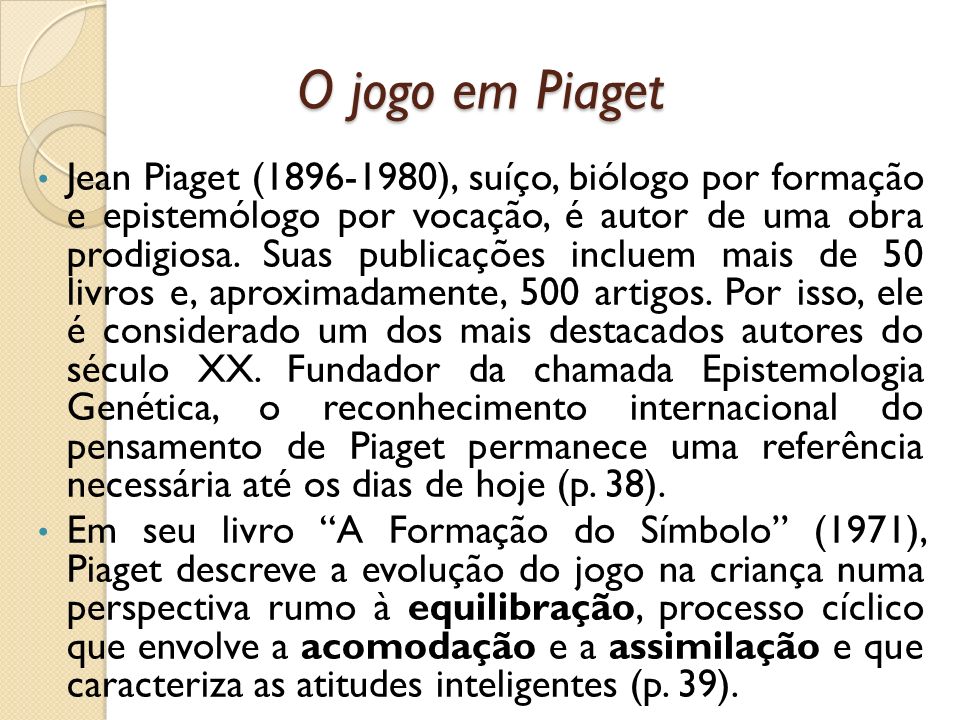 As concepções de jogos para Piaget, Wallon e Vygotski