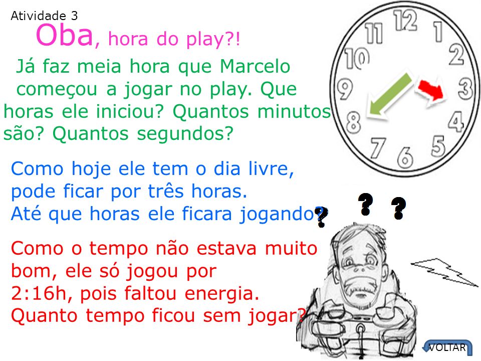 Relógio(formação da horas, minutos, segundos) - ppt carregar