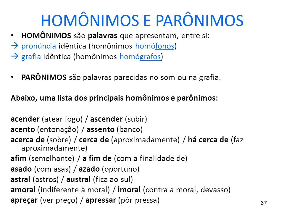 MAPA 019 - Português - CASOS DE PARÔNIMOS-HOMÔNIMOS - XEQUE x