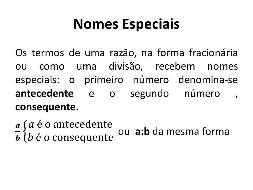 BB, Razão e Proporção